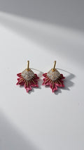 Aros Bordados Rosa 1223