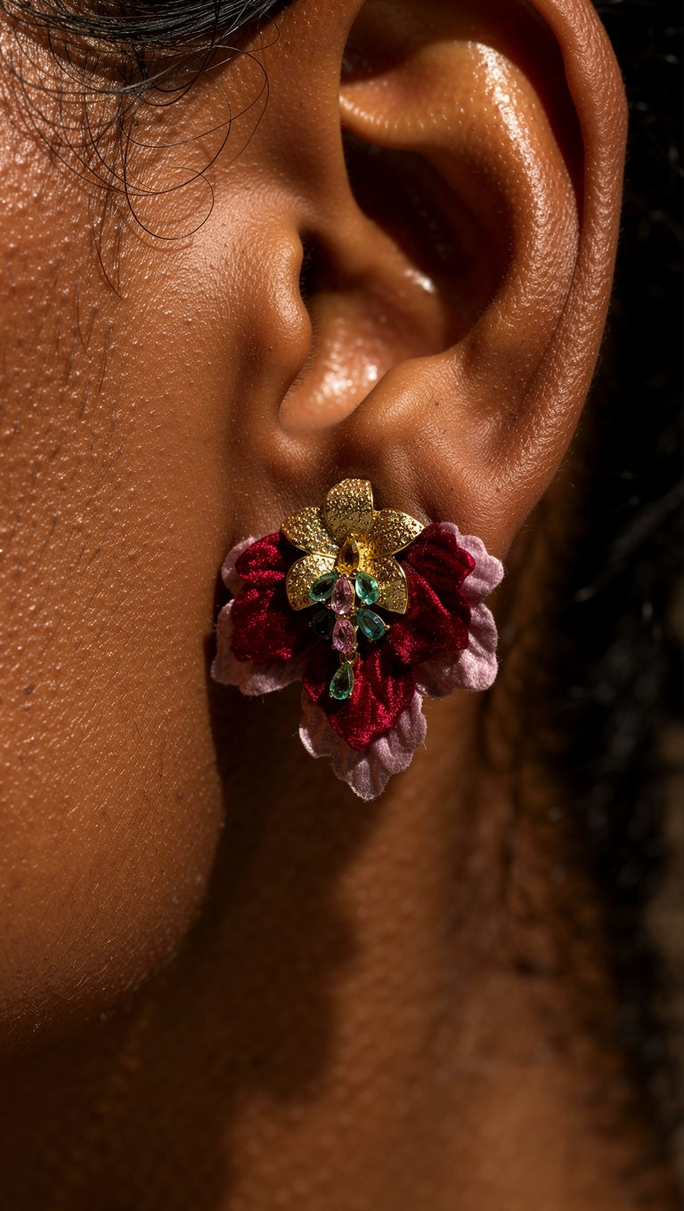 Aros Burdeo Rosa 1230