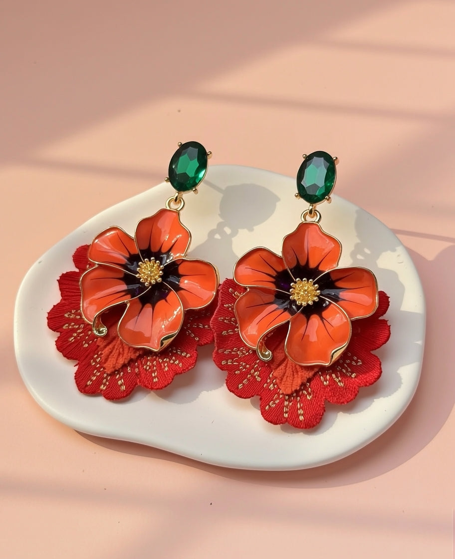 Aros Flor Coral 1233