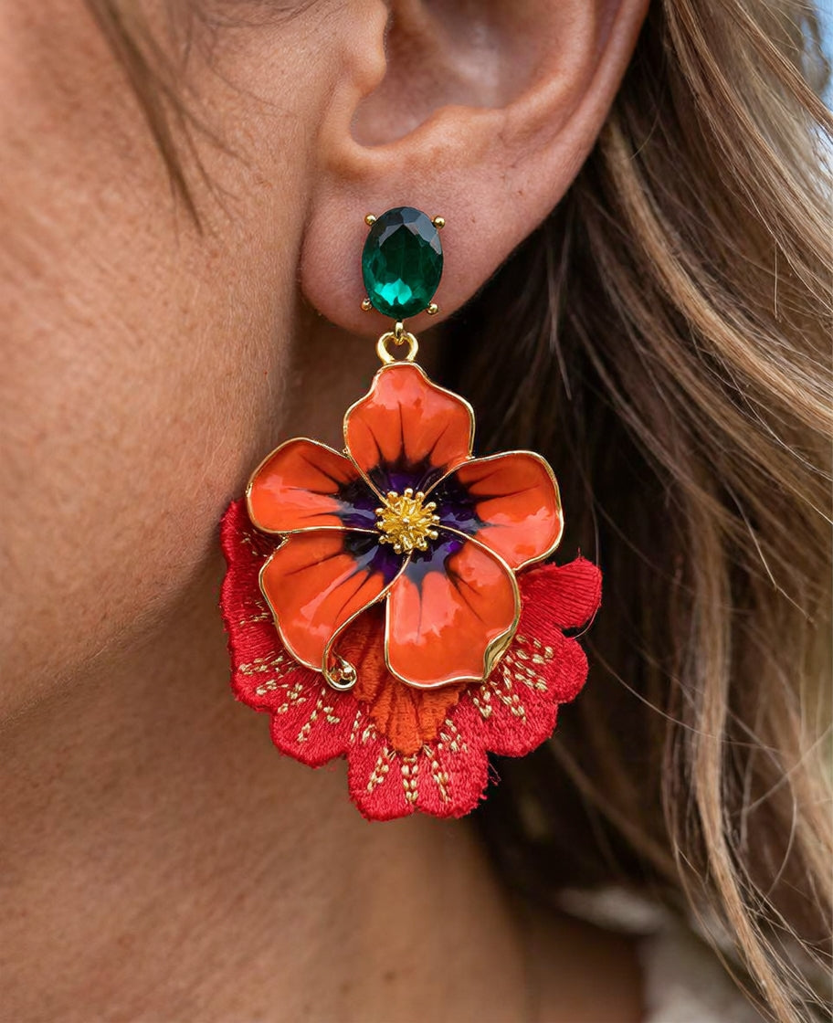 Aros Flor Coral 1233