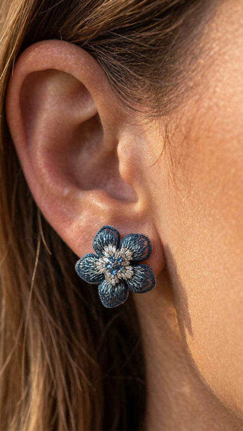 Aro Elemental Flor Azul 1249