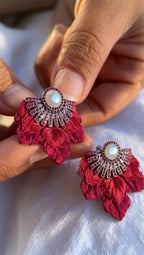 Aros Rojo Burdeo 1255