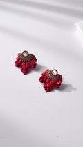 Aros Rojo Burdeo 1255