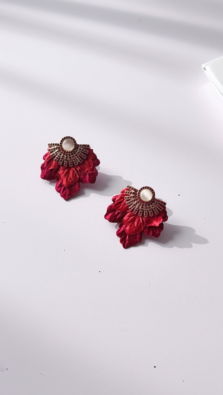 Aros Rojo Burdeo 1255