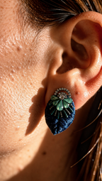 Mini Aros Bordados Marino 1258