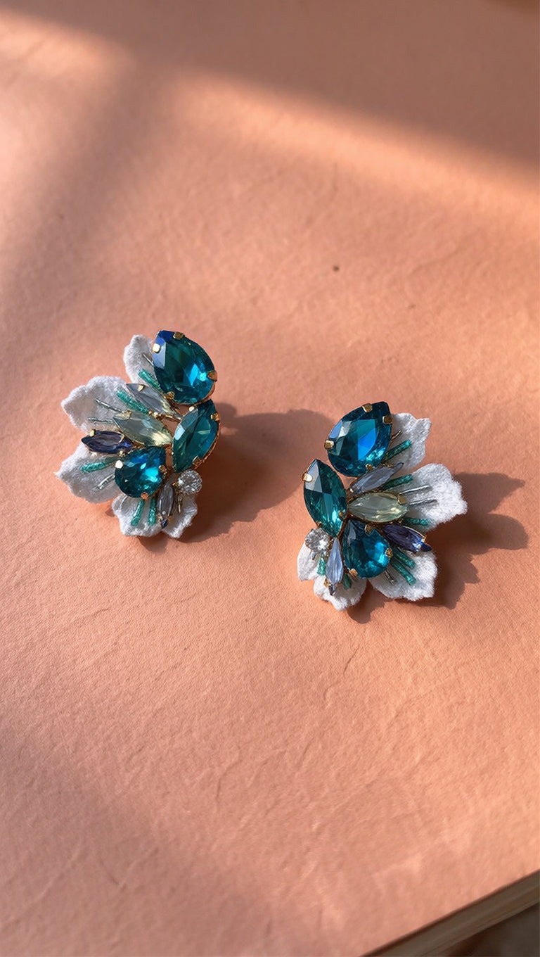 Aros Laterales Blanco Turquesa 1262