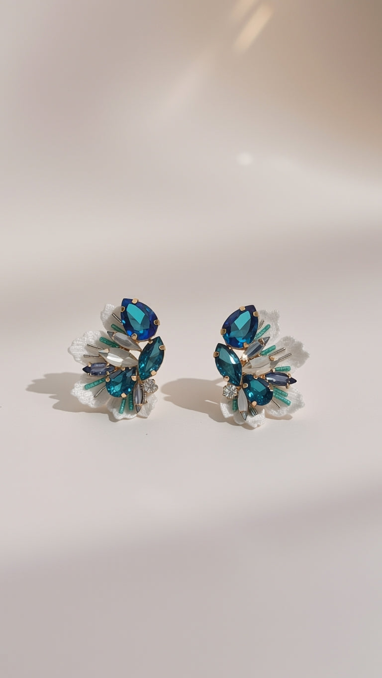 Aros Laterales Blanco Turquesa 1262