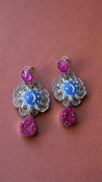 Aros Luna Rosado Celeste