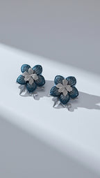 Aros Flor Azul 1271