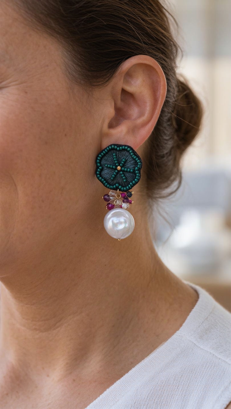 Aros Verdes Perla 1272
