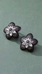 Aros Elemental Flor Negro 1277