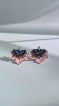 Aros Bordados Rosados 1279