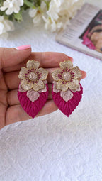 Aros Fucsia Flor 1295