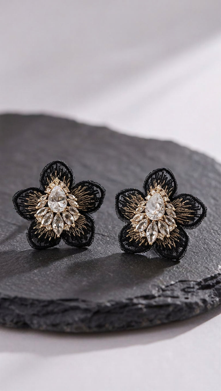 Aro Elemental Flor Negro 1296