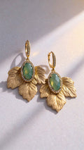 Aros Dorados con Turquesa 1306