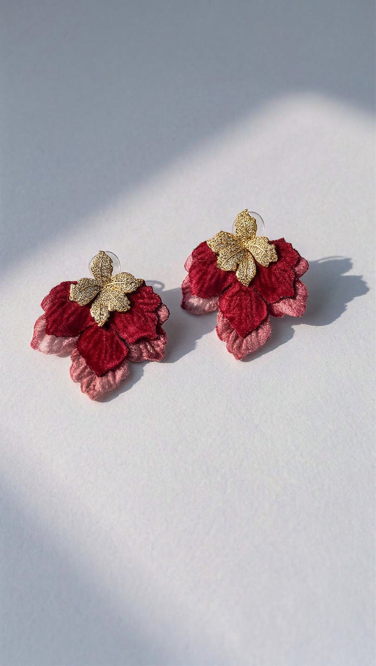Aros Burdeo Rosado 1318