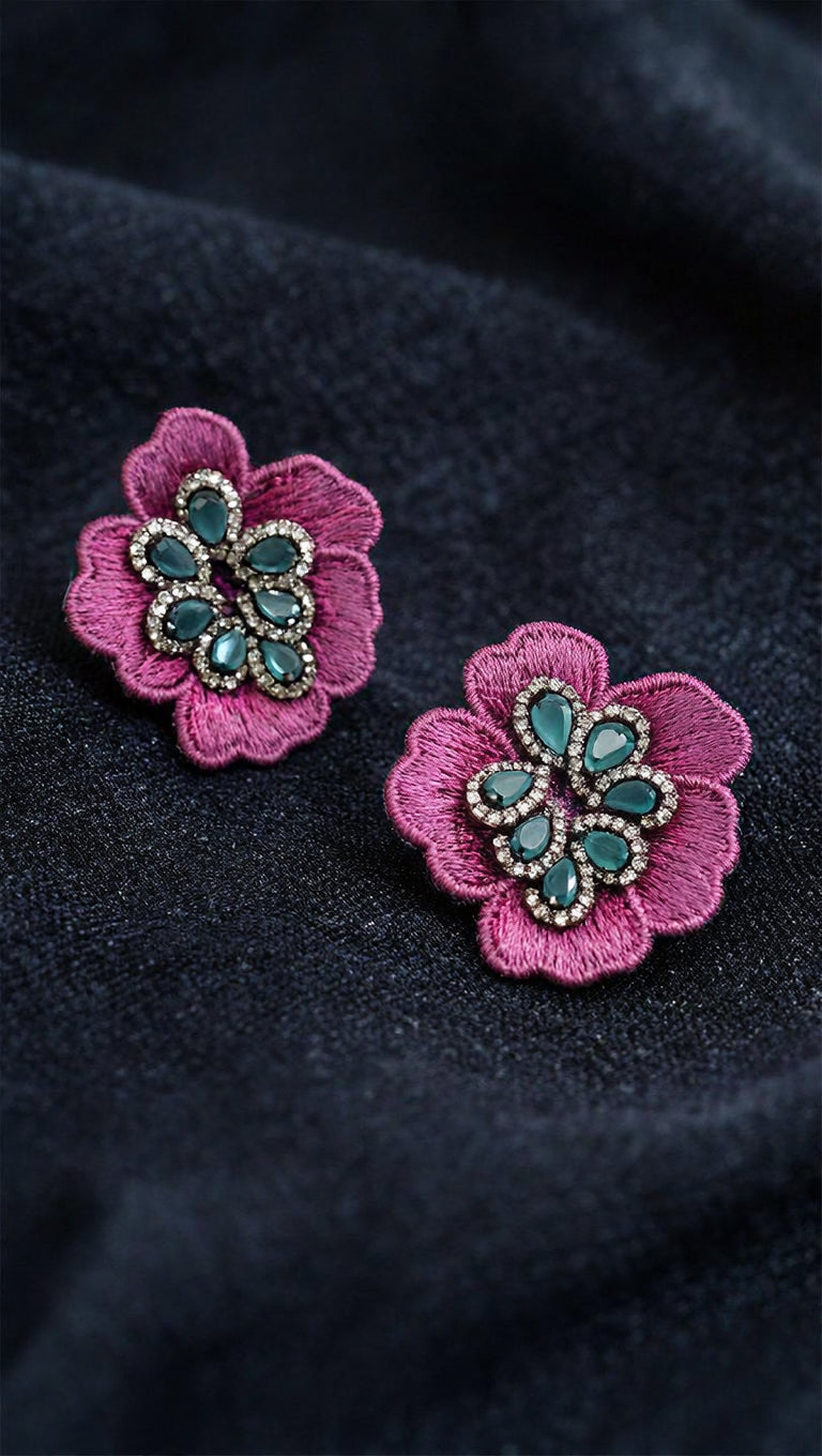 Aros Lila Flor 1321
