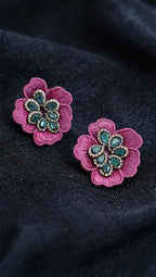 Aros Lila Flor 1321