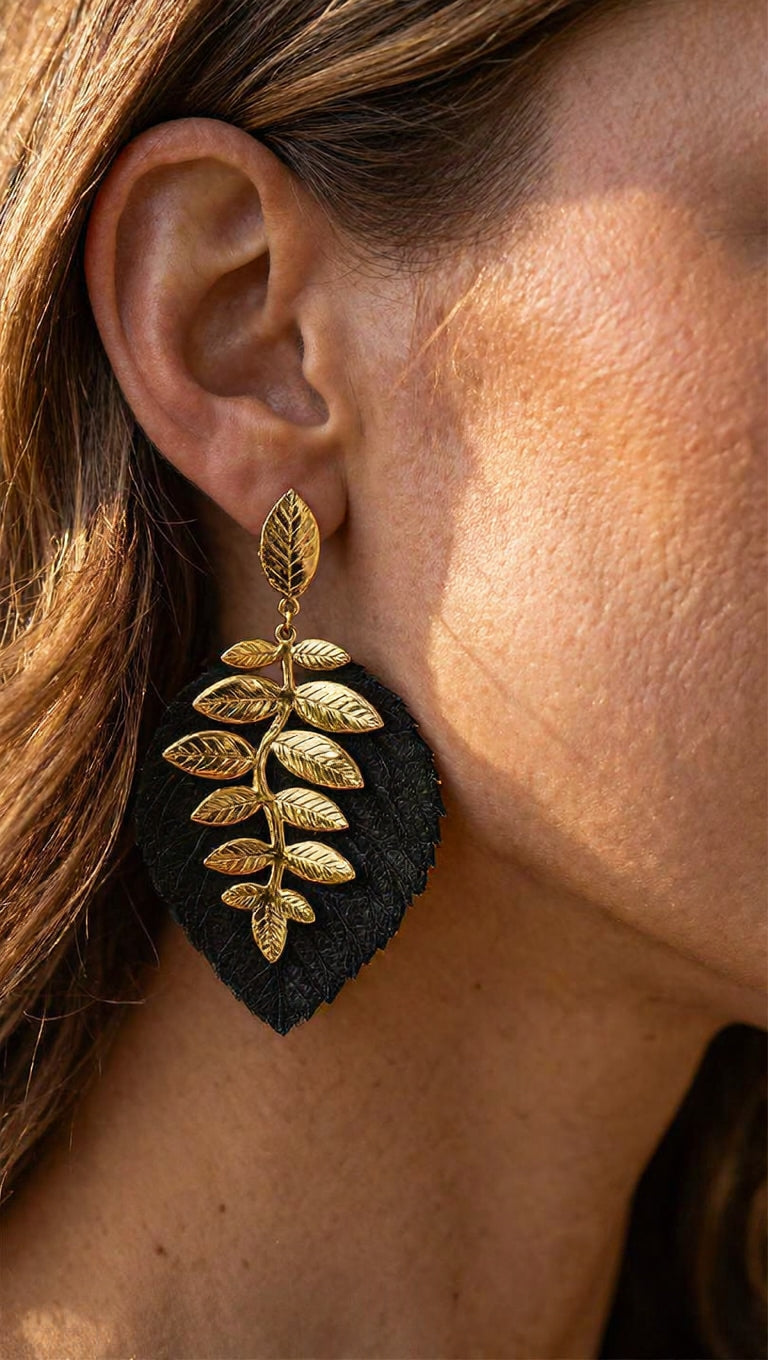 Aros Negros Dorados 1326
