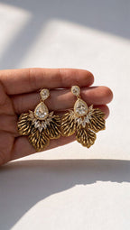 Aros Bordados Dorados 1328